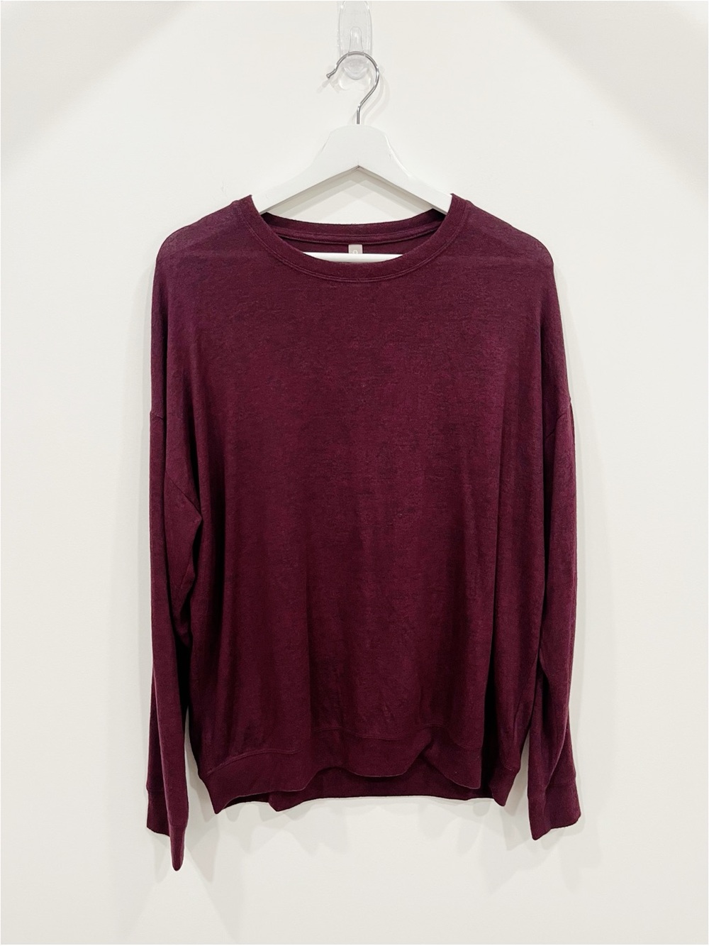 Athleta Burgundy Heather Mindful Soft Pullover Sweater - Picture 4 of 10